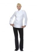Damen-Baumwoll-Kochjacke Agathe weiss / Karlowsky