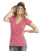 Damen V-Neck Classic Shirt / B&C Blondie Classic