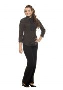 Damenbluse Hanna 3/4 Arm Braun / Karlowsky