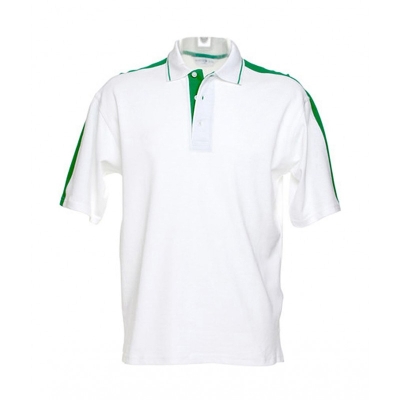 Herren Sporting Poloshirt / Kustom Kit KK616 XL White/Irish Green