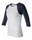 Damen Baseballshirt Shirt 3/4-Arm / Bella 2000
