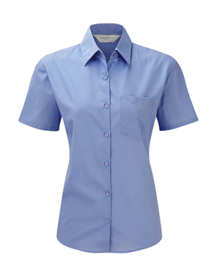 Ladies Poplin Shirt / Russell Europe 0R935F0 S (36)-Corporate Blue