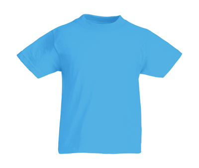 Original T Kids T-Shirt bis Gr.164 (14-15) / Fruit of the Loom 61-019-0 104 (3-4) Azure Blue