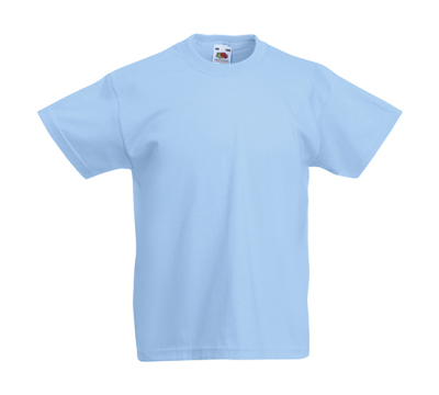 Original T Kids T-Shirt bis Gr.164 (14-15) / Fruit of the Loom 61-019-0 128 (7-8) Sky Blue