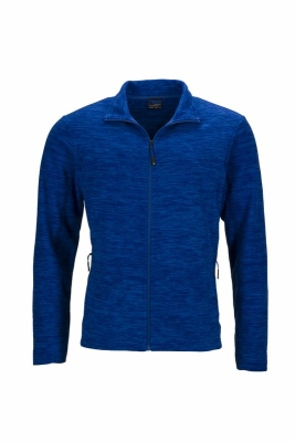 Mens Fleece Jacket Melange / James Nicholson JN770 3XL-Royal-Melange/Blue