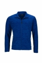 Mens Fleece Jacket Melange / James Nicholson JN770 3XL-Royal-Melange/Blue