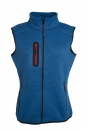 Ladies Knitted Fleece Vest / James Nicholson JN773 2XL-Royal-Melange/Red