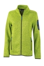 Ladies Knitted Fleece Jacket Melange / James Nicholson JN761