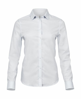 Ladies Stretch Luxury Shirt / Tee Jays 4025 XS-White