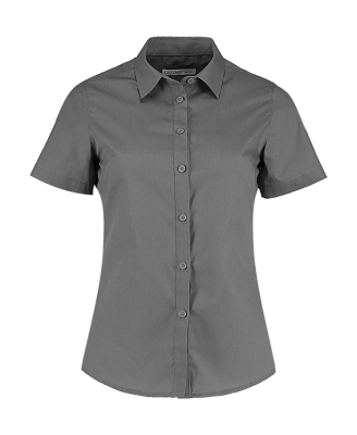 Womens Tailored Fit Poplin Shirt SSL  bis Gr.3XL/ Kustom Kit KK241