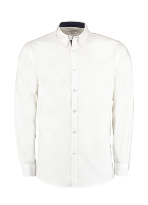 Tailored Fit Premium Contrast Oxford Shirt bis 2XL / Kustom Kit KK190