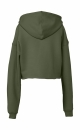 Womens Cropped Fleece Hoodie / Bella+Canvas 7502