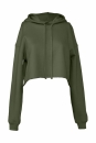 Womens Cropped Fleece Hoodie / Bella+Canvas 7502