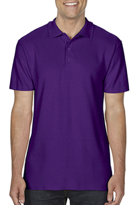 Herren Softstyle Double Pique Polo / Gildan 64800 M-Purple