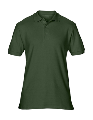 Herren Premium Cotton Double Piqué Polo / Gildan 85800 S-Forest Green