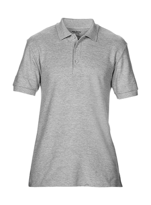 Herren Premium Cotton Double Piqué Polo / Gildan 85800 M-Sport Grey