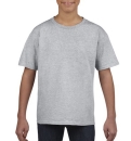 Kinder Ring Spun T-Shirt bis Gr.XL/164 / Gildan 64000B M/128/7-8 Sport Grey