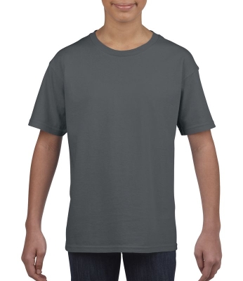 Kinder Ring Spun T-Shirt bis Gr.XL/164 / Gildan 64000B M/128/7-8 Charcoal