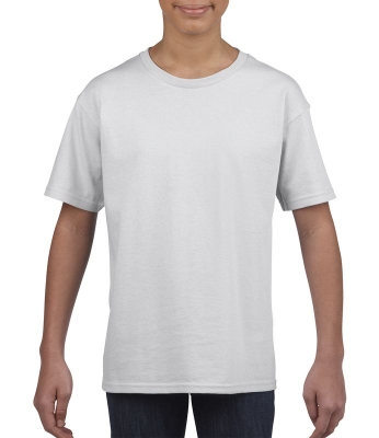 Kinder Ring Spun T-Shirt bis Gr.XL/164 / Gildan 64000B L/140/9-11 White