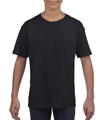 Kinder Ring Spun T-Shirt bis Gr.XL/164 / Gildan 64000B XL/152/12-14 Black