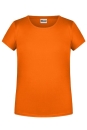 Mädchen Basic-T Shirt bis Gr.2XL / James & Nicholson 8007G S (110/116) Orange