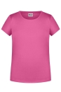Mädchen Basic-T Shirt bis Gr.2XL / James & Nicholson 8007G S (110/116) Pink