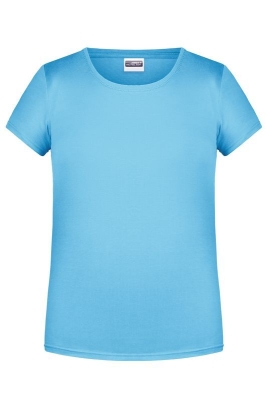 Mädchen Basic-T Shirt bis Gr.2XL / James & Nicholson 8007G M (122/128) Sky Blue