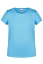 Mädchen Basic-T Shirt bis Gr.2XL / James & Nicholson 8007G M (122/128) Sky Blue