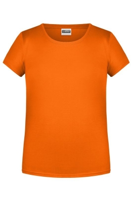 Mädchen Basic-T Shirt bis Gr.2XL / James & Nicholson 8007G XL (146/152) Orange