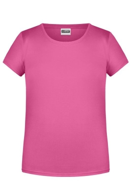 Mädchen Basic-T Shirt bis Gr.2XL / James & Nicholson 8007G XL (146/152) Pink