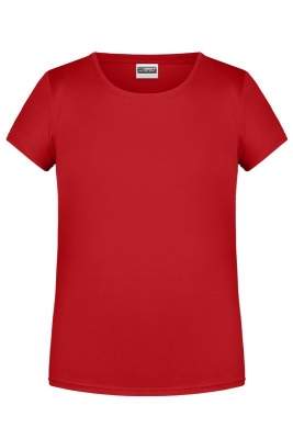 Mädchen Basic-T Shirt bis Gr.2XL / James & Nicholson 8007G XL (146/152) Red