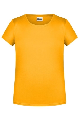 Mädchen Basic-T Shirt bis Gr.2XL / James & Nicholson 8007G 2XL (158/164) Gold Yellow
