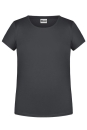 Mädchen Basic-T Shirt bis Gr.2XL / James & Nicholson 8007G 2XL (158/164) Graphite