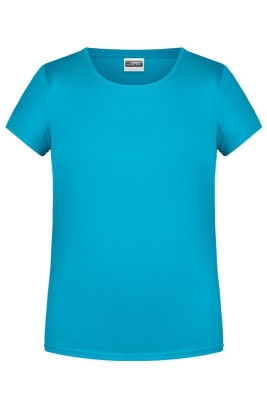 Mädchen Basic-T Shirt bis Gr.2XL / James & Nicholson 8007G 2XL (158/164) Turquoise