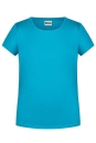 Mädchen Basic-T Shirt bis Gr.2XL / James & Nicholson 8007G 2XL (158/164) Turquoise
