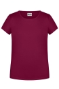 Mädchen Basic-T Shirt bis Gr.2XL / James & Nicholson 8007G 2XL (158/164) Wine