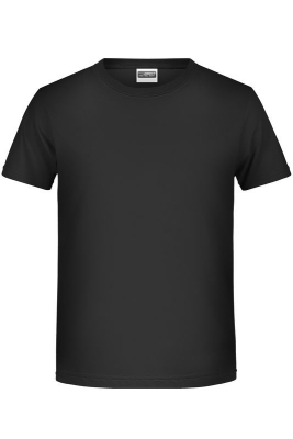 Jungen Basic-T Shirt bis Gr.2XL / James & Nicholson 8008B XS (98/104) Black