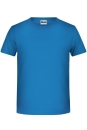 Jungen Basic-T Shirt bis Gr.2XL / James & Nicholson 8008B S (110/116) Cobalt