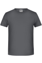 Jungen Basic-T Shirt bis Gr.2XL / James & Nicholson 8008B S (110/116) Graphite