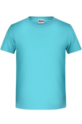Jungen Basic-T Shirt bis Gr.2XL / James & Nicholson 8008B S (110/116) Pacific