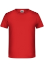 Jungen Basic-T Shirt bis Gr.2XL / James & Nicholson 8008B S (110/116) Red