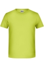 Jungen Basic-T Shirt bis Gr.2XL / James & Nicholson 8008B M (122/128) Acid-Yellow