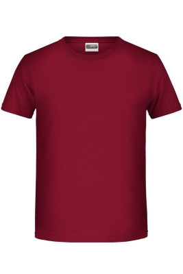 Jungen Basic-T Shirt bis Gr.2XL / James & Nicholson 8008B M (122/128) Wine