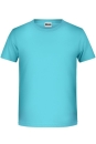 Jungen Basic-T Shirt bis Gr.2XL / James & Nicholson 8008B L (134/140) Pacific