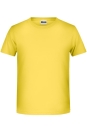Jungen Basic-T Shirt bis Gr.2XL / James & Nicholson 8008B L (134/140) Yellow
