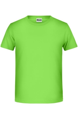 Jungen Basic-T Shirt bis Gr.2XL / James & Nicholson 8008B XL (146/152) Lime Green