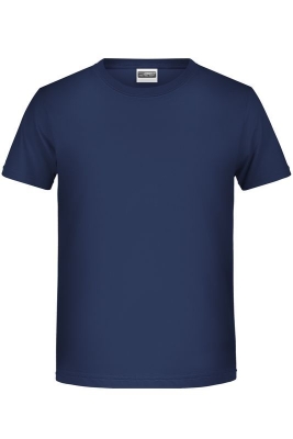 Jungen Basic-T Shirt bis Gr.2XL / James & Nicholson 8008B XL (146/152) Navy