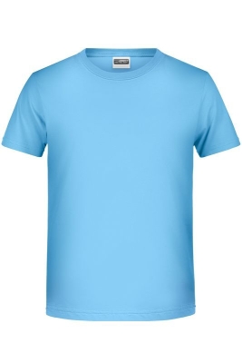 Jungen Basic-T Shirt bis Gr.2XL / James & Nicholson 8008B XL (146/152) Sky Blue