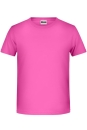 Jungen Basic-T Shirt bis Gr.2XL / James & Nicholson 8008B 2XL (158/164) Pink