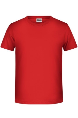Jungen Basic-T Shirt bis Gr.2XL / James & Nicholson 8008B 2XL (158/164) Red
